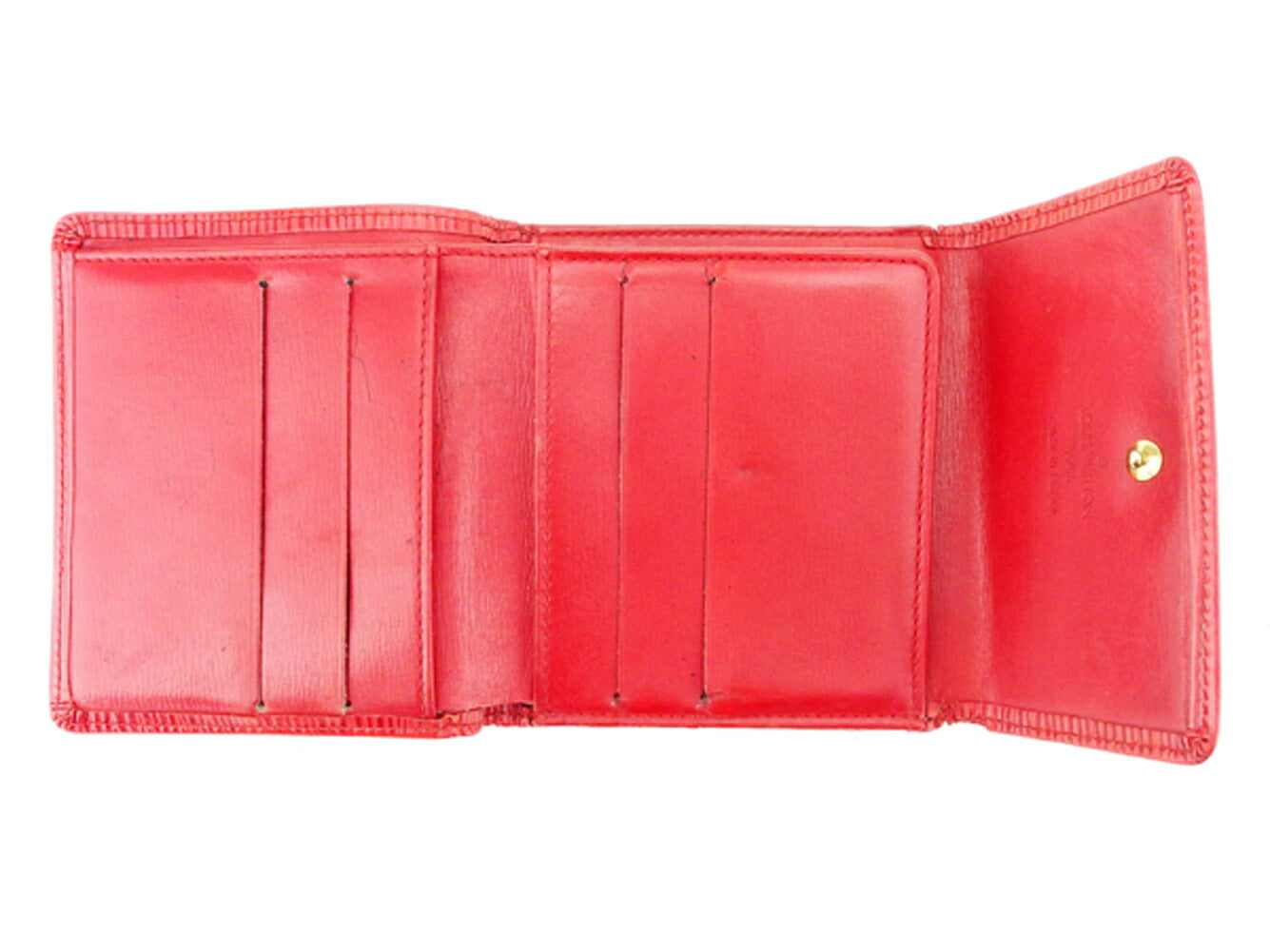 LOUIS VUITTON Bifold Wallet M63487 Red Porte Monnaie Billets Cartes Credit