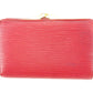 LOUIS VUITTON Bifold Wallet M63247 Red Portonevie Vienova