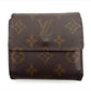 LOUIS VUITTON Bifold Wallet M61652 Brown beige gold Porte Monnaie Billets Cartes Credit