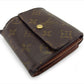 LOUIS VUITTON Bifold Wallet M61652 Brown beige gold Porte Monnaie Billets Cartes Credit