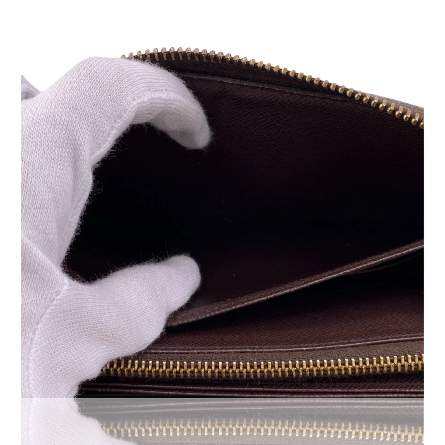 LOUIS VUITTON ZIPPY DAMIER EBENE LONG WALLET