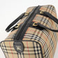 Burberrys Nova Check Boston Bag Canvas Brown Gold