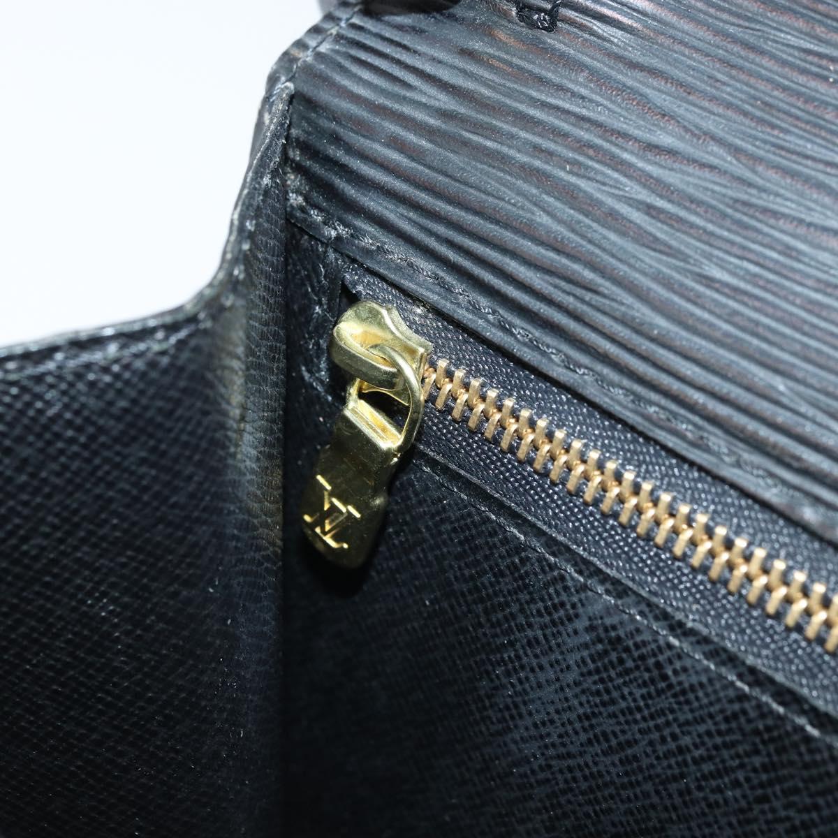 LOUIS VUITTON Dragonne Clutch Bag Epi Series Black Noir