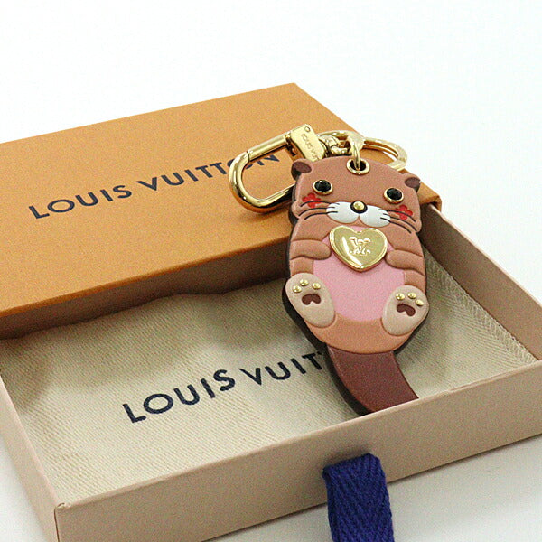 LOUIS VUITTON Bag charm M00823 Monogram canvas, leather Multi Bag charm Sea Otter Animal Keychain Otter Women Used Authentic