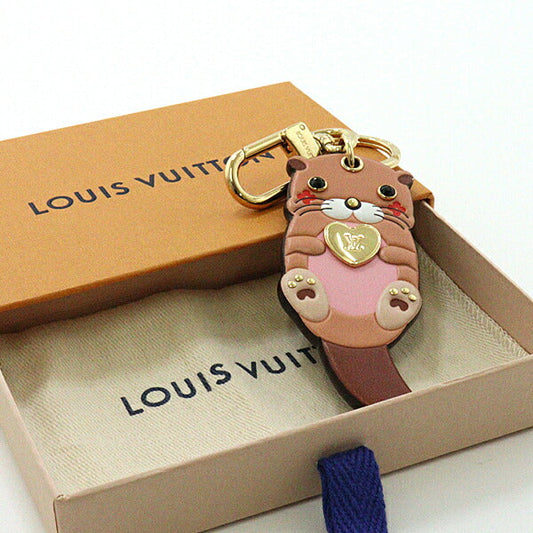 LOUIS VUITTON Bag charm M00823 Monogram canvas, leather Multi Bag charm Sea Otter Animal Keychain Otter Women Used Authentic