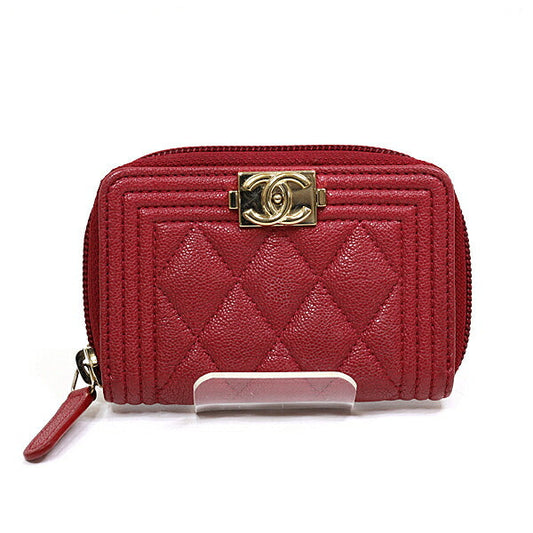 CHANEL Coin case Matt caviar skin Red Boy chanel