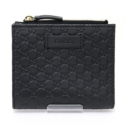 GUCCI Bifold Wallet 510318 Sima leather black Gucci Shima Micro Bifold Wallet