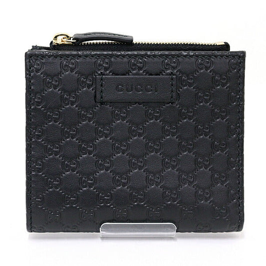 GUCCI Bifold Wallet 510318 Sima leather black Gucci Shima Micro Bifold Wallet