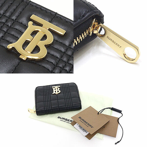 BURBERRY Coin case 8049292 lambskin black Lola Mini Zip Wallet