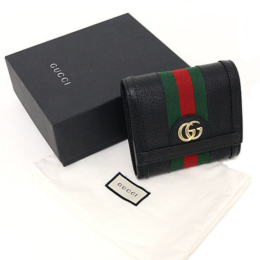 GUCCI Bifold Wallet 719887 leather multicolor Double G medium wallet mens(Unisex) Used Authentic