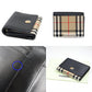 BURBERRY Tri-fold wallet Leather, Polyurethane black Burberry check Women Used Authentic