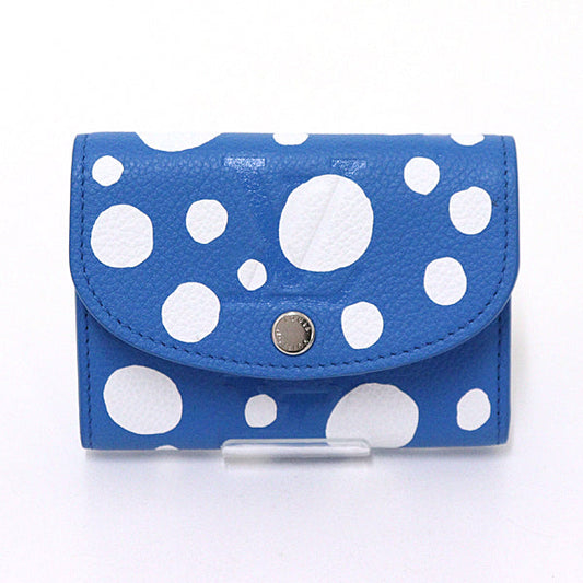 LOUIS VUITTON Coin case M81984 leather By color YAYOI KUSAMA 2-fold Wallet Women Used Authentic