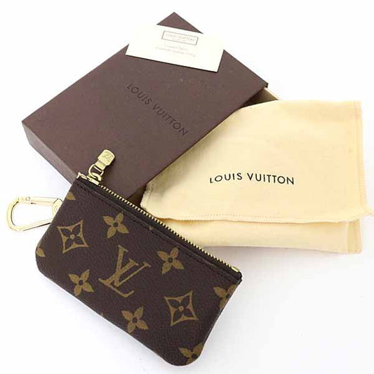 LOUIS VUITTON Coin case M62650 Monogram canvas, leather Brown CardKey caseKey holder Women(Unisex) Used Authentic