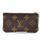 LOUIS VUITTON Coin case M62650 Monogram canvas, leather Brown CardKey caseKey holder Women(Unisex) Used Authentic