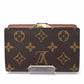 LOUIS VUITTON Bifold Wallet M61674 Monogram canvas Brown Portefeuille Viennoiserie Women Used Authentic