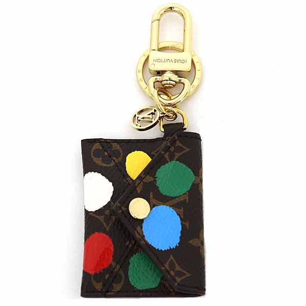 LOUIS VUITTON Bag charm M01209 Monogram canvas Multi Yayoi Kusama LVxYK Porto Cle Kirigami Women Used Authentic