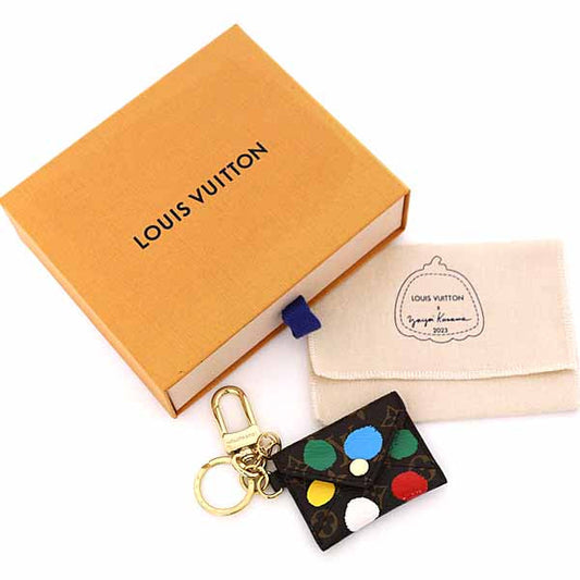 LOUIS VUITTON Bag charm M01209 Monogram canvas Multi Yayoi Kusama LVxYK Porto Cle Kirigami Women Used Authentic