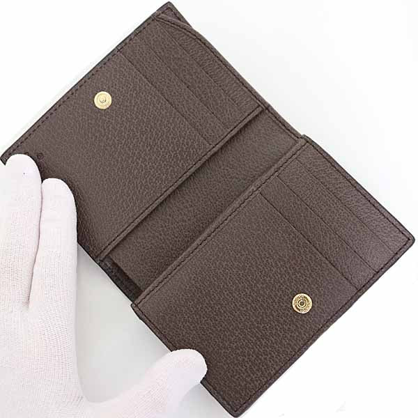 GUCCI Bifold Wallet 813296 GG Supreme canvas, leather beige Ophidia Small Wallet Women Used Authentic