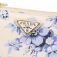 PRADA Bifold Wallet 1ML050 Safiano leather Ivory Flower print Safiano leather Women Used Authentic