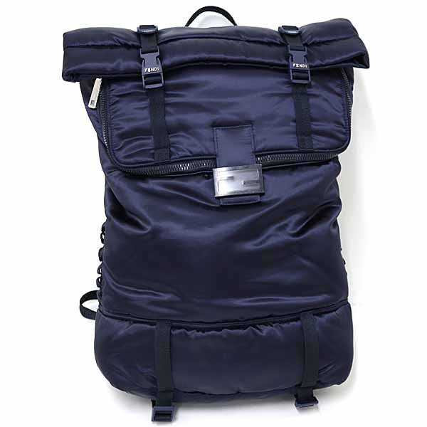 FENDI Backpack Nylon Navy Backpack