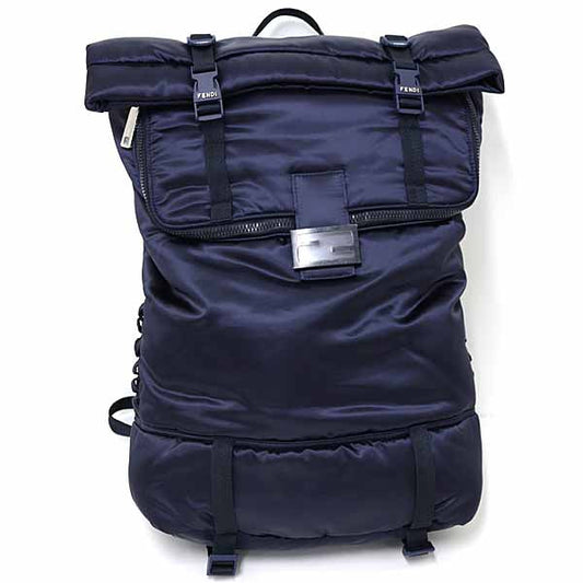 FENDI Backpack Nylon Navy Backpack
