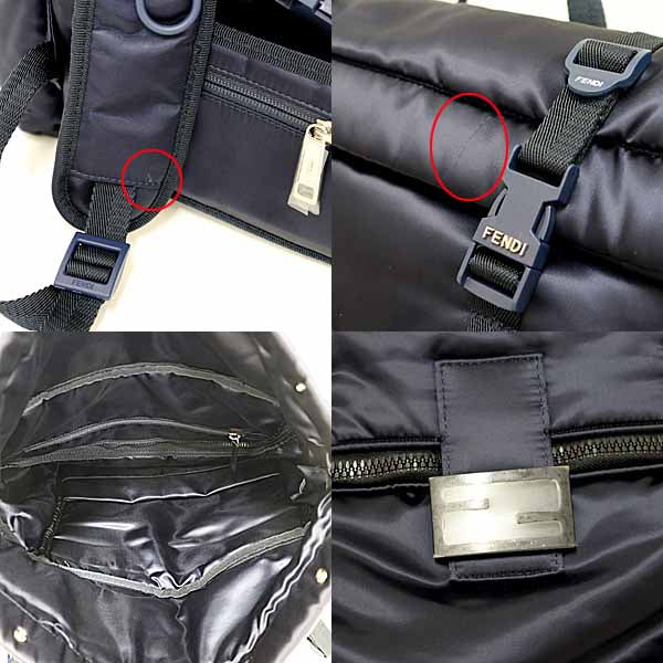 FENDI Backpack Nylon Navy Backpack