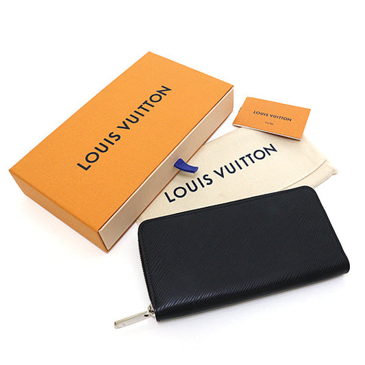 LOUIS VUITTON Long Wallet Purse M64838 Epi Leather black Zippy wallet