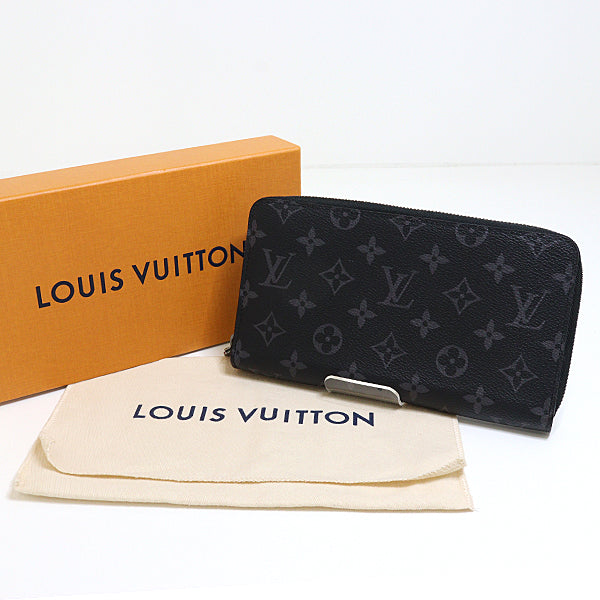 LOUIS VUITTON Long Wallet Purse M82081 Monogram Eclipse black Zippy Organizer NM