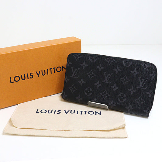 LOUIS VUITTON Long Wallet Purse M82081 Monogram Eclipse black Zippy Organizer NM