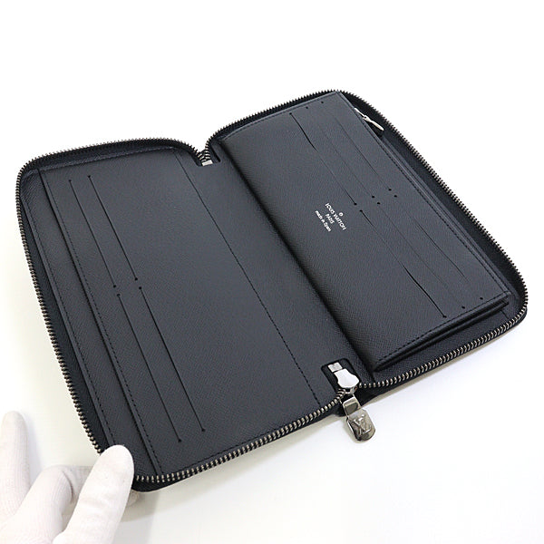 LOUIS VUITTON Long Wallet Purse M82081 Monogram Eclipse black Zippy Organizer NM