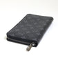 LOUIS VUITTON Long Wallet Purse M82081 Monogram Eclipse black Zippy Organizer NM