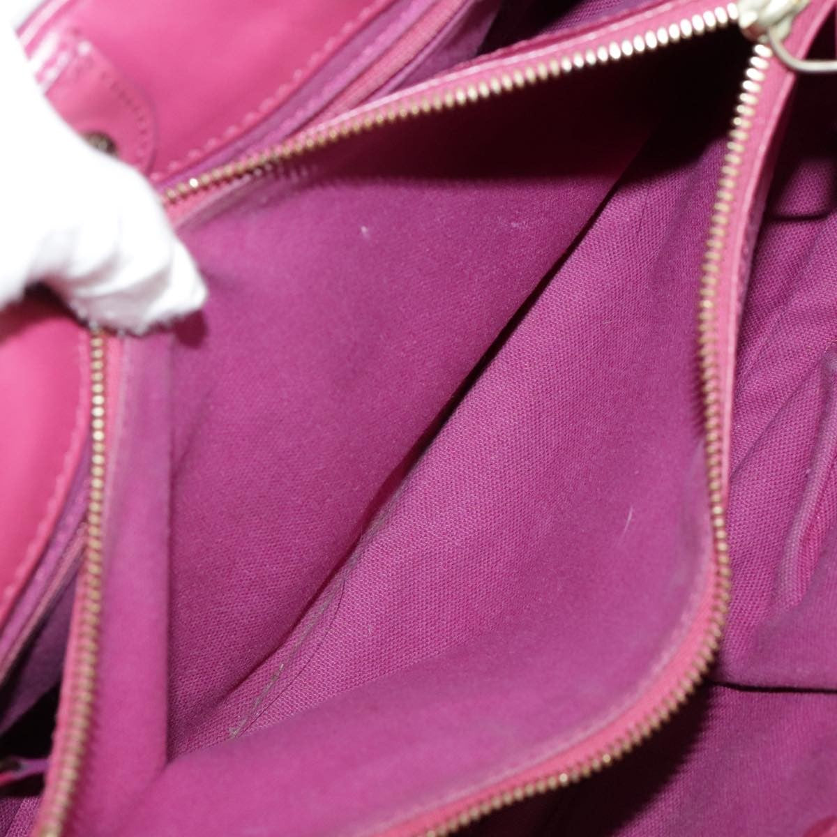 BURBERRY Blue Label Leather Hand Bag Pink Gold