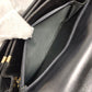 CELINE Shoulder Bag leather black Carriage Metal