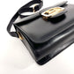 CELINE Shoulder Bag leather black Carriage Metal