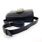CELINE Shoulder Bag leather black Carriage Metal