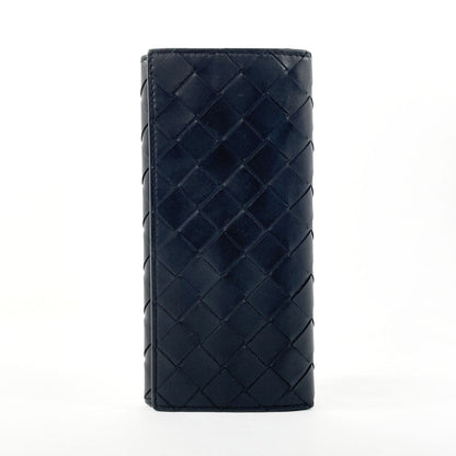 BOTTEGAVENETA Bill Compartment leather black INTRECCIATO mens Used Authentic