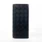 BOTTEGAVENETA Bill Compartment leather black INTRECCIATO mens Used Authentic