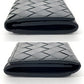 BOTTEGAVENETA Bill Compartment leather black INTRECCIATO mens Used Authentic