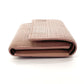 LOEWE Tri-fold wallet leather pink linen Compact wallet