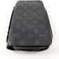 LOUIS VUITTON Long Wallet Purse M61698 Monogram Eclipse black Zippy XL mens Used Authentic