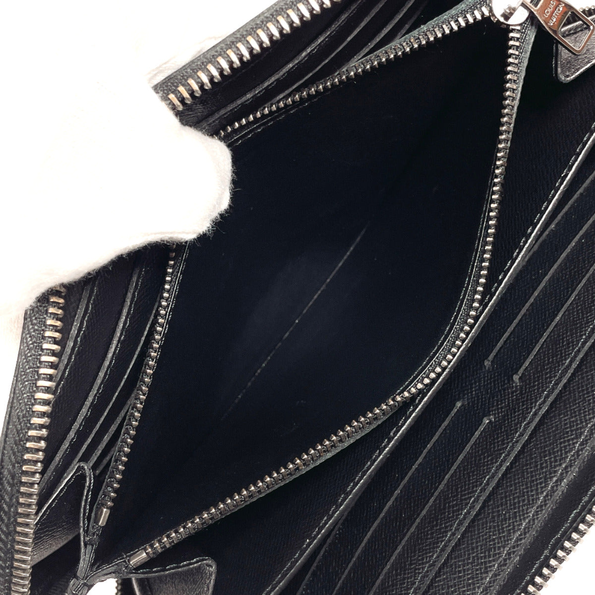 LOUIS VUITTON Long Wallet Purse M61698 Monogram Eclipse black Zippy XL mens Used Authentic