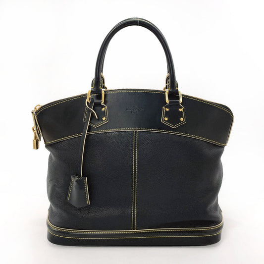 LOUIS VUITTON Handbag M91875 leather black Suhari Lockit MM