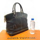 LOUIS VUITTON Handbag M91875 leather black Suhari Lockit MM