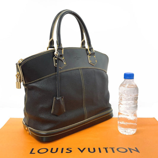 LOUIS VUITTON Handbag M91875 leather black Suhari Lockit MM