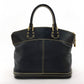 LOUIS VUITTON Handbag M91875 leather black Suhari Lockit MM