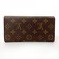 LOUIS VUITTON Long Wallet Purse M61734 Monogram canvas Brown Portefeuille Sarah