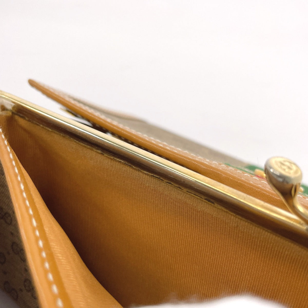 GUCCI Long Wallet Purse 035・150 GG Supreme canvas, leather Brown Sherry line