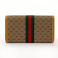 GUCCI Long Wallet Purse 035・150 GG Supreme canvas, leather Brown Sherry line