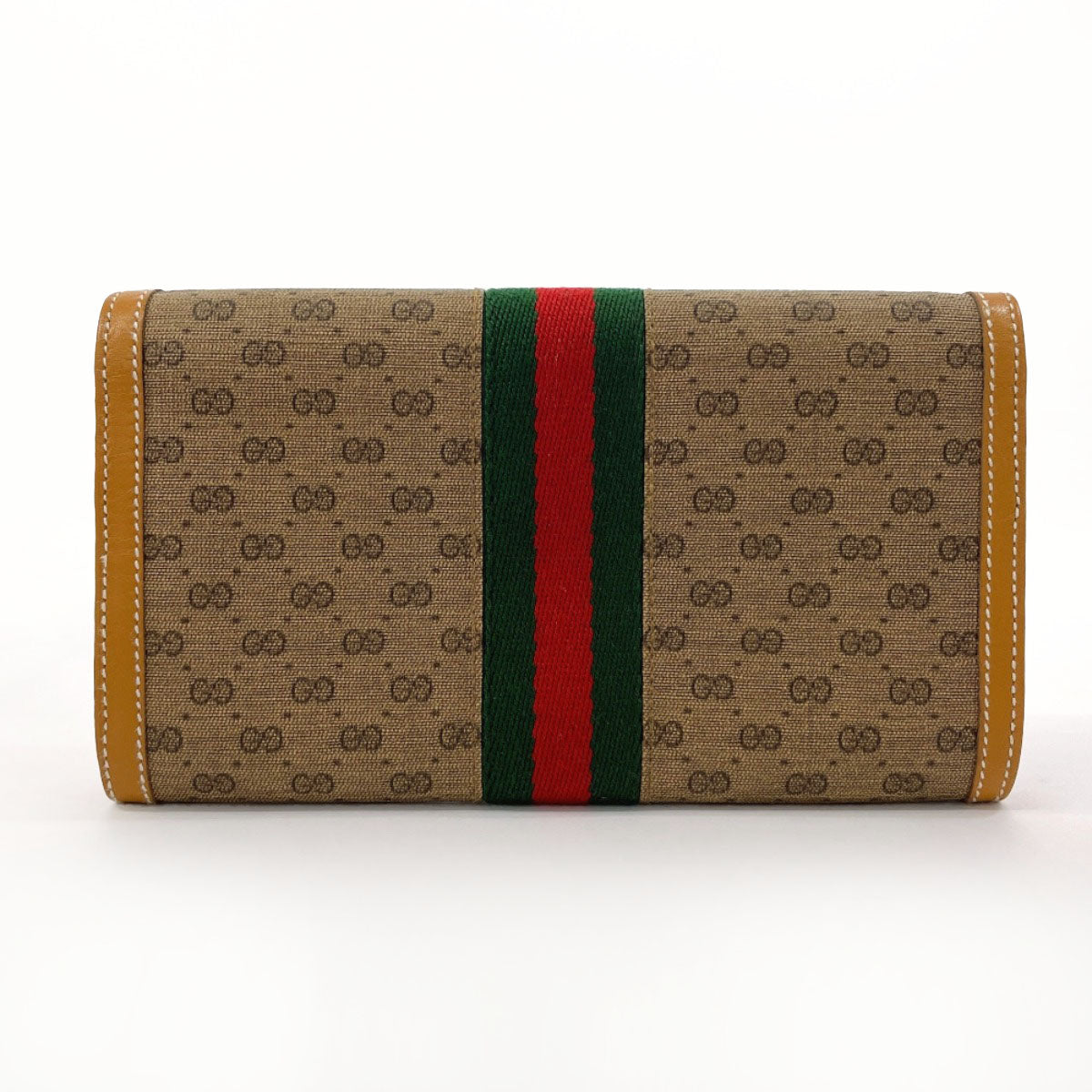 GUCCI Long Wallet Purse 035・150 GG Supreme canvas, leather Brown Sherry line
