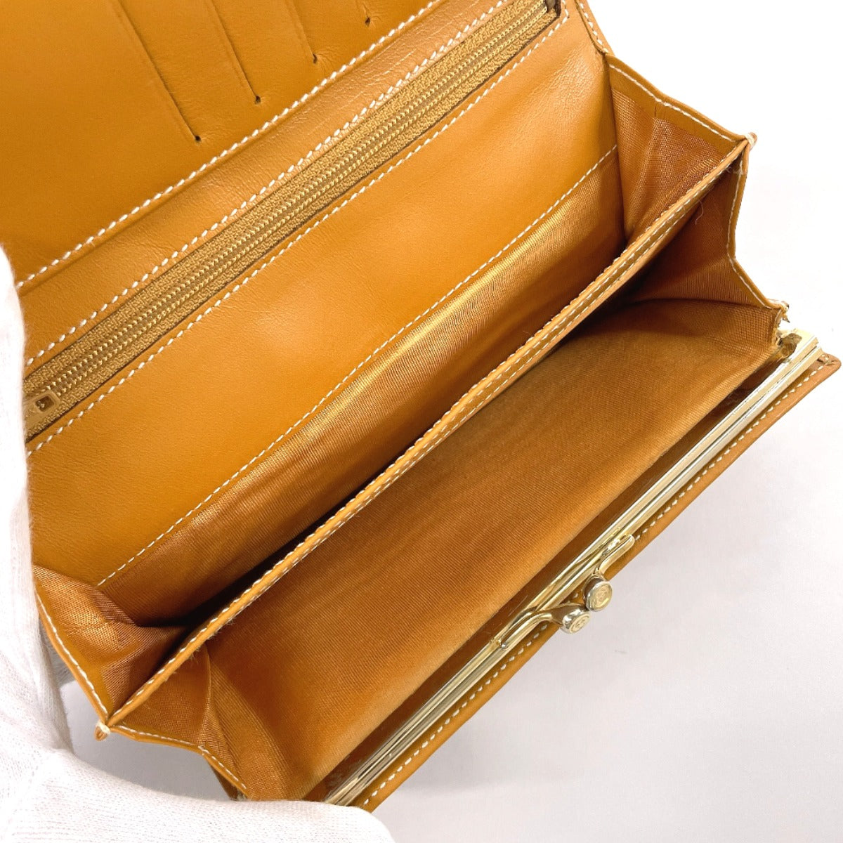 GUCCI Long Wallet Purse 035・150 GG Supreme canvas, leather Brown Sherry line